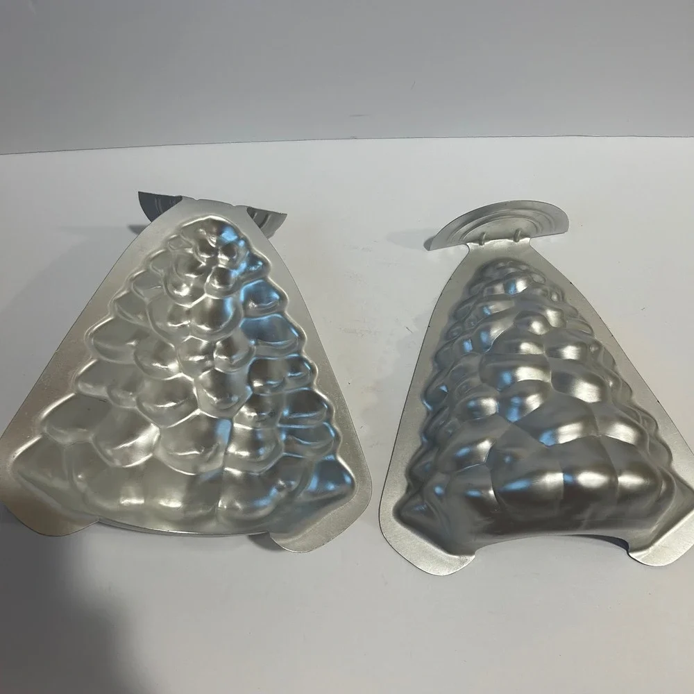 VTG Wilton Candlelit Cake Christmas Pan Holiday Tree Kit Cake Mold Bake Set 1973